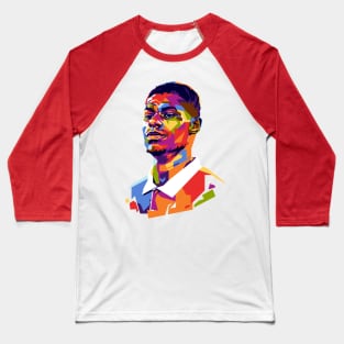 Marcus Rashford Portrait Illustration Baseball T-Shirt